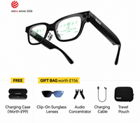 Rokid Glasses Travel Set with free charging case, clip-on lenses, audio concentrator, and travel pouch