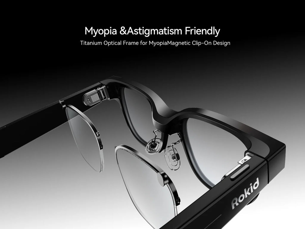 Rokid Glasses magnetic clip-on lenses for myopia correction