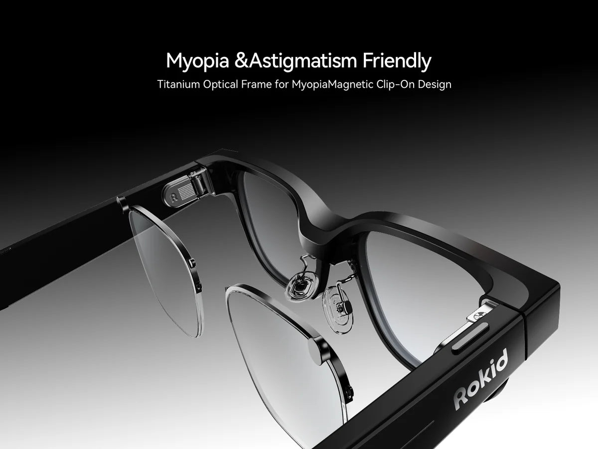 Rokid Glasses magnetic clip-on lenses for myopia correction